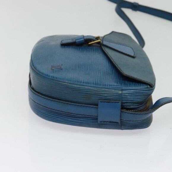 LOUIS VUITTON Epi June Feuille Shoulder Bag Blue M52155 LV Auth 135469 - Picture 5 of 16
